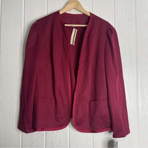 Vintage Separate Scene Jacket 42 Maroon Red Long Sleeve Formal NWT Hudson’s - Picture 1 of 9